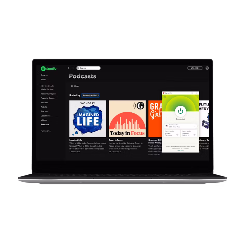 Spotify UI와 VPN