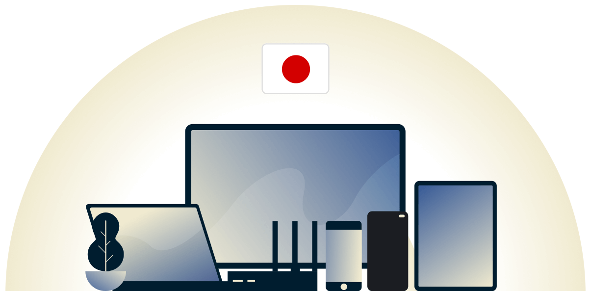 Japan VPN beschermt een verscheidenheid aan apparaten.