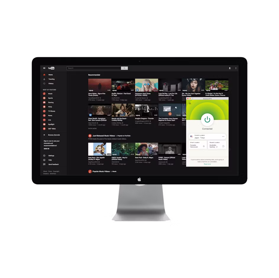 YouTube UI와 VPN
